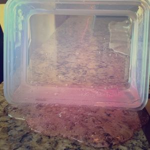 A pink clear slime